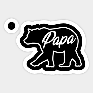 Papa Bear Design, Dad Hunting Grizzly Blue Tee, Cute Gift For Fathers Day Under 20, Present For New Dads, Italian Father Gift   Funny Sticker